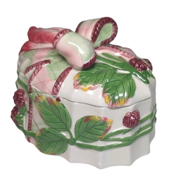 Fitz &‎ Floyd  Blackberry Rabbit Lidded Candy Dish - Picture 1 of 11